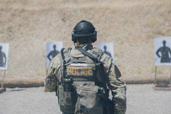 Law enforcement at the shooting range